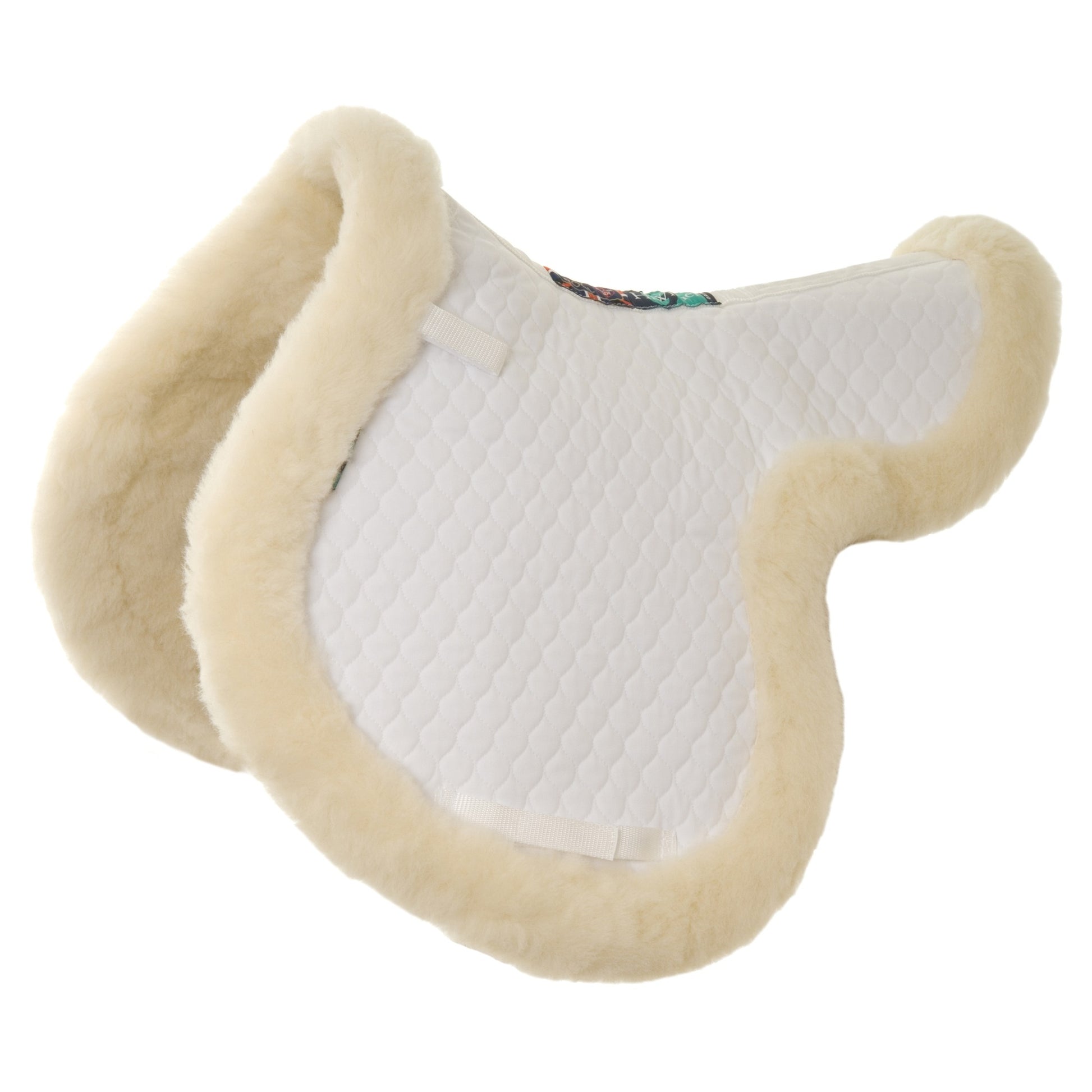 Original Full Wool Close Contact Numnah in white with natural wool