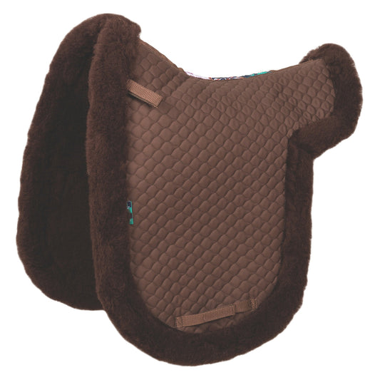 Original Full Wool Dressage Numnah in brown with brown wool